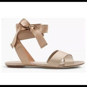 J crew satin cross strap sandals